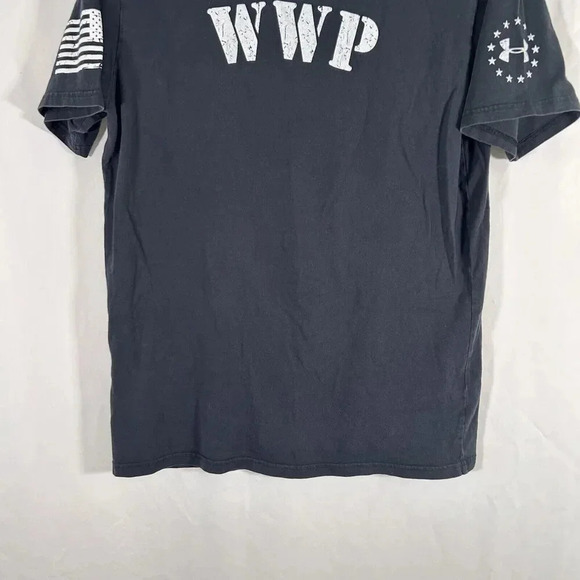 Under Armour Shirt Mens Large Black Wombed Wariors Project WWP Short Sleeve Crew - Picture 3 of 9